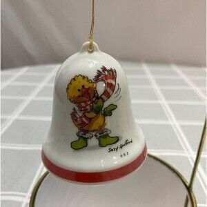 Vintage 1979 Suzy’s Zoo Enesco Porcelain Bell Duck Suzy Spafford Gift Collector